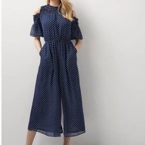 ABS Collection Cropped Cold Shoulder Jumpsuit